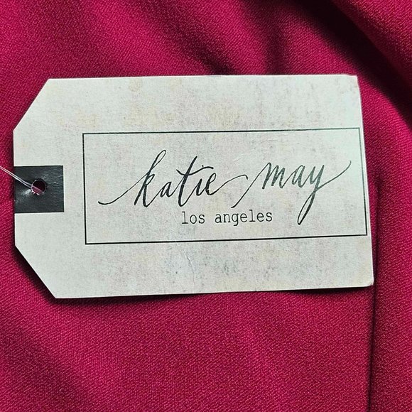 NWT Katie May Glisten Open Back Long Sleeve Dress Ruby Size M - Picture 9 of 13